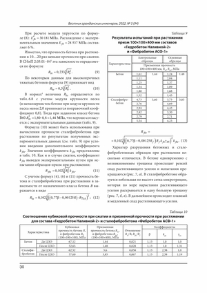 Статья о прочностных характеристиках высокопрочной сталефибробетонной смеси - страница 11