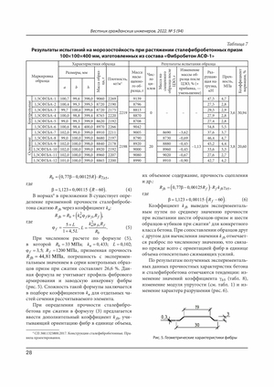 Статья о прочностных характеристиках высокопрочной сталефибробетонной смеси - страница 9